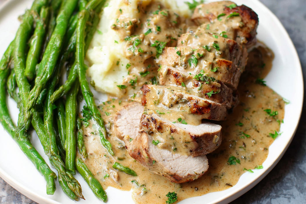 Boursin Pork Tenderloin – Easy Creamy Dinner