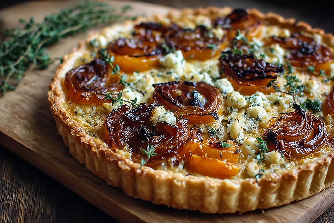 Caramelized Onion Butternut Squash Tart – Easy & Flavorful