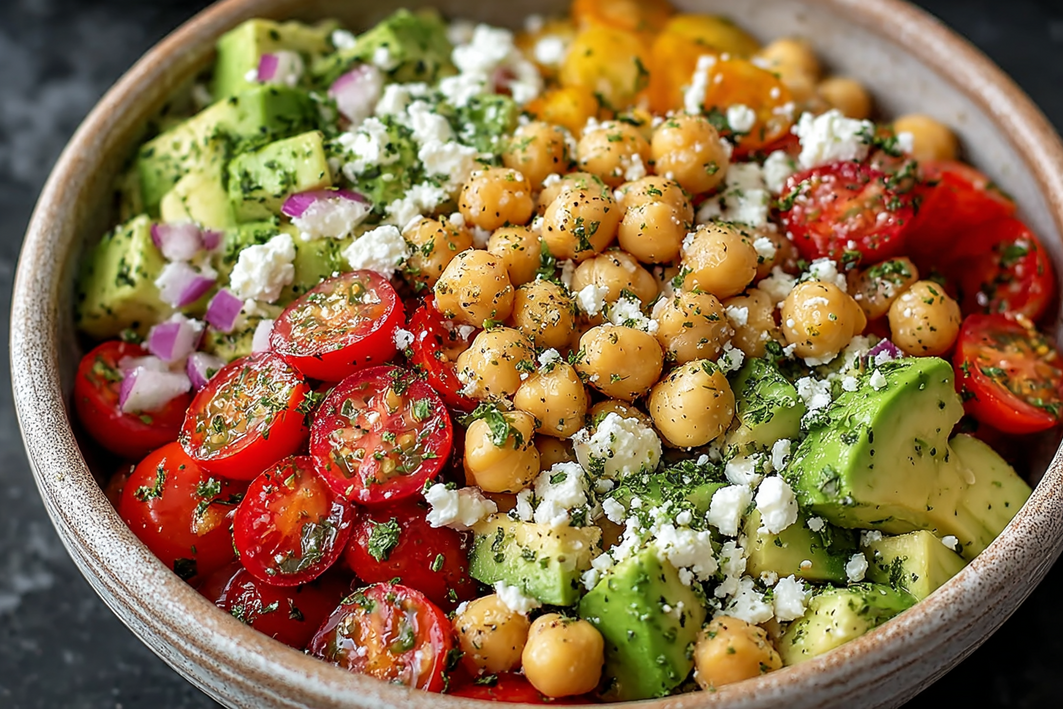 Chickpea Feta Avocado Salad – Easy & Creamy Lunch Chickpea Feta Avocado Salad – Easy & Creamy Lunch