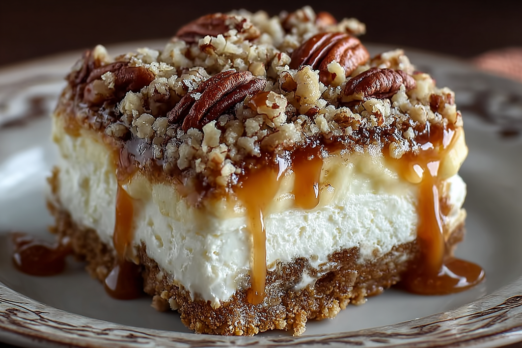 Creamy Pecan Pie Lasagna with Graham Cracker Crust – Easy & Delicious Creamy Pecan Pie Lasagna with Graham Cracker Crust – Easy & Delicious