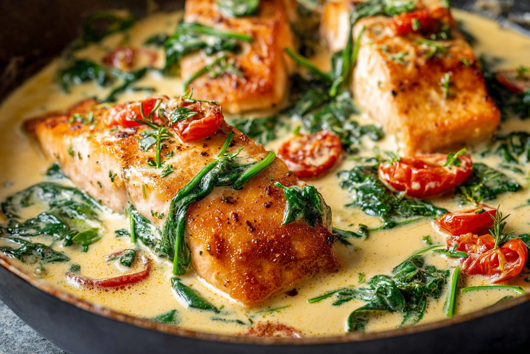 Creamy Tuscan Salmon – Easy & Delicious Dinner Recipe Creamy Tuscan Salmon – Easy & Delicious Dinner Recipe