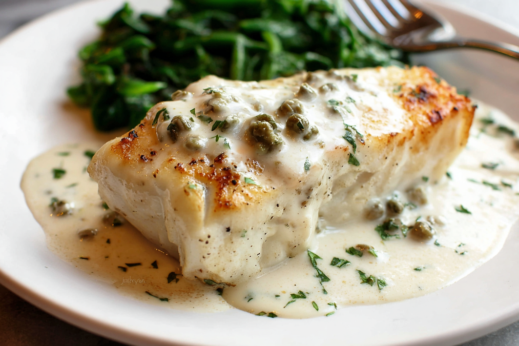 Creamy White Wine Halibut – Easy Weeknight Dinner