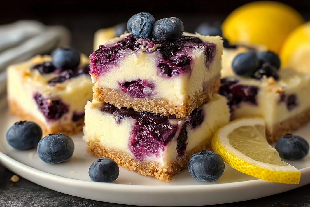 Easy Blueberry Lemon Cheesecake Bars with a Tangy Twist – Creamy & Refreshing Easy Blueberry Lemon Cheesecake Bars with a Tangy Twist – Creamy & Refreshing