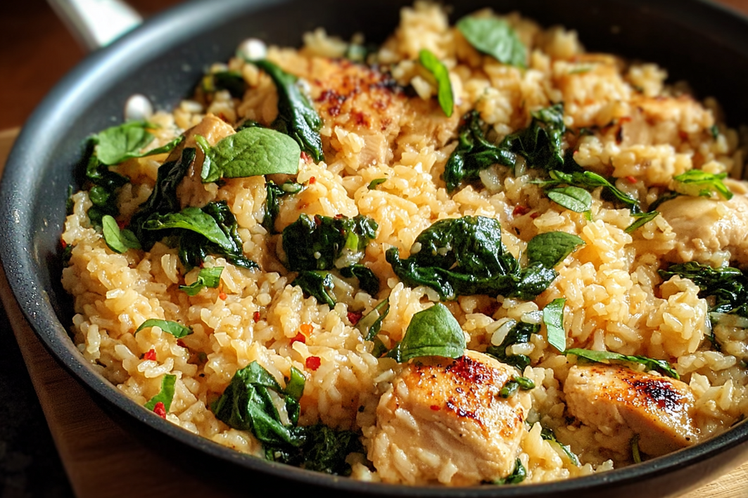 Easy Chicken and Spinach Rice Skillet That Wows Every Time Easy Chicken and Spinach Rice Skillet That Wows Every Time