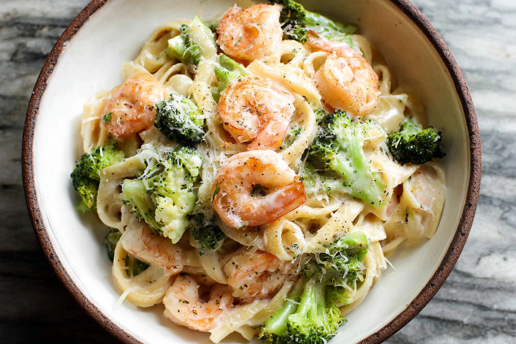 Easy Creamy Shrimp and Broccoli Pasta – Quick Dinner Easy Creamy Shrimp and Broccoli Pasta – Quick Dinner