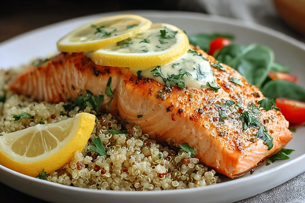 Easy Herb Roasted Salmon with Quinoa for a Bold, Fresh Dinner Easy Herb Roasted Salmon with Quinoa for a Bold, Fresh Dinner