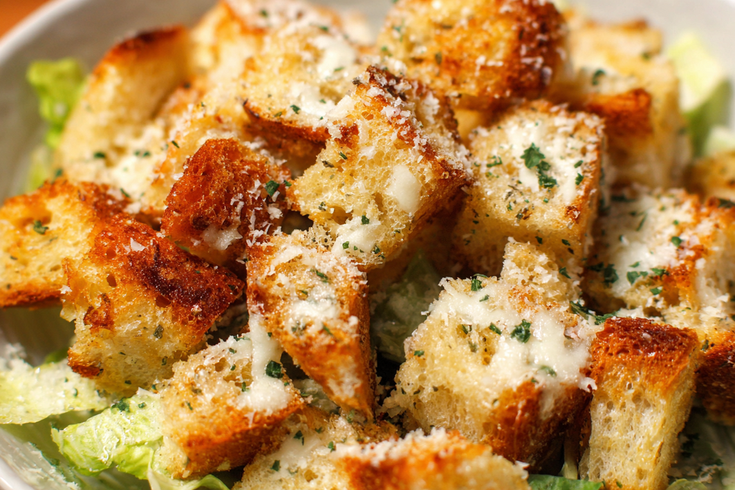 Easy Homemade Croutons (Garlic & Parmesan) Recipe