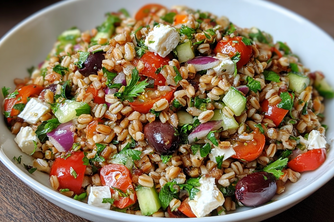 Easy Mediterranean Farro Salad Recipe That Bursts With Flavor Easy Mediterranean Farro Salad Recipe That Bursts With Flavor
