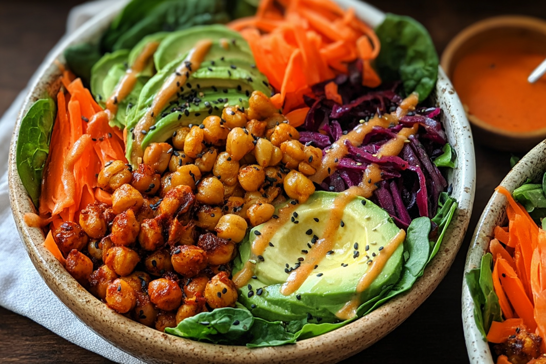 Easy Spicy Chickpea Buddha Bowl Packed with Bold Flavors