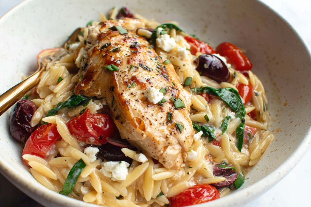 Mediterranean Chicken Orzo – Easy and Flavorful