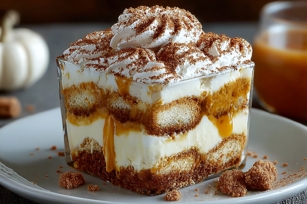 No-Bake Pumpkin Spice Tiramisu Recipe – Easy & Creamy No-Bake Pumpkin Spice Tiramisu Recipe – Easy & Creamy