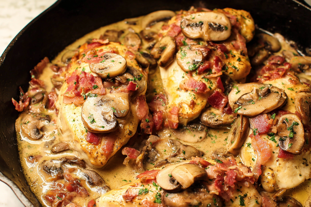 Pancetta and Mushroom Chicken – Easy Weeknight Dinner Pancetta and Mushroom Chicken – Easy Weeknight Dinner