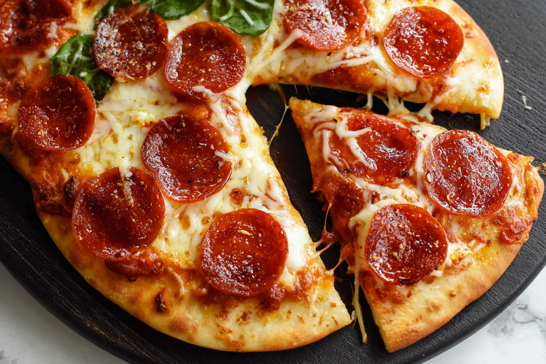 Pepperoni Naan Pizza – Easy Lunch Recipe Pepperoni Naan Pizza – Easy Lunch Recipe