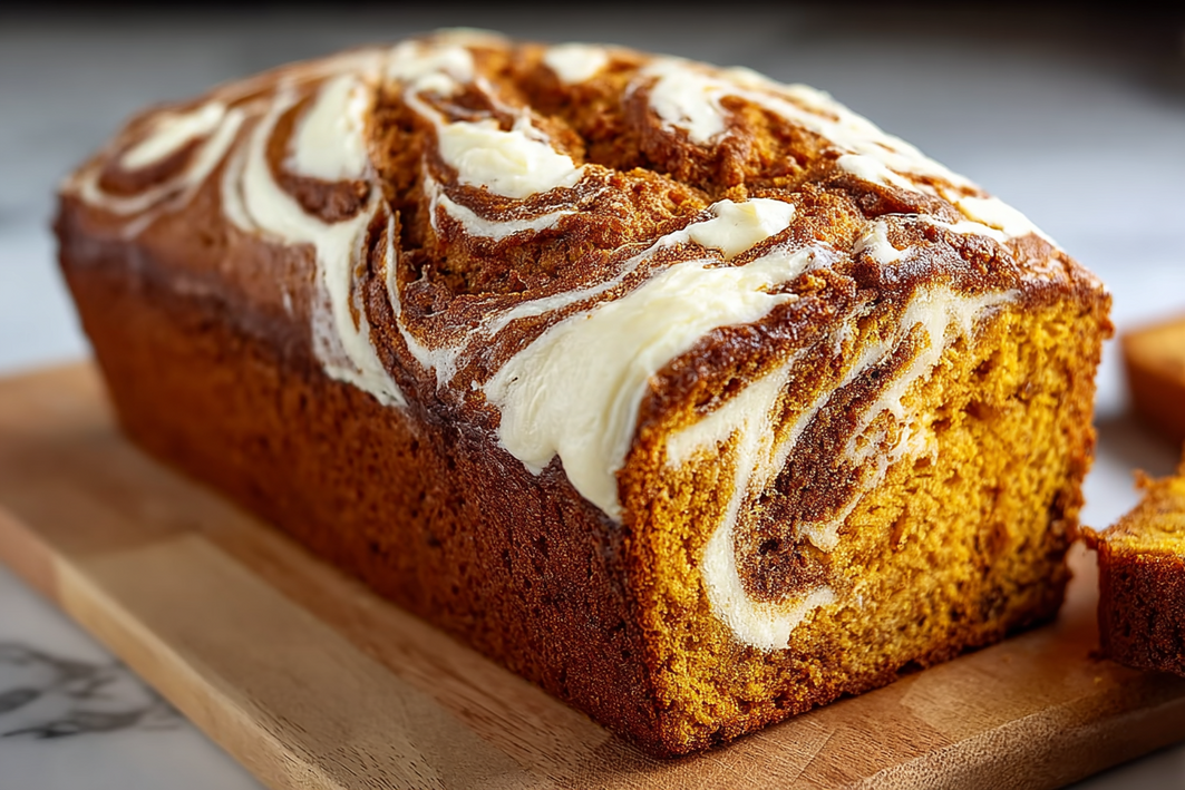 Pumpkin Bread with Cream Cheese Swirl – Easy & Moist Pumpkin Bread with Cream Cheese Swirl – Easy & Moist