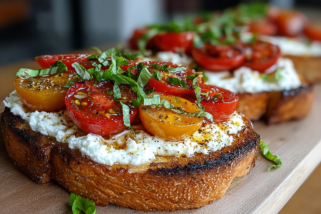 Ricotta & Tomato Sourdough Toast – Easy & Fresh Breakfast Ricotta & Tomato Sourdough Toast – Easy & Fresh Breakfast