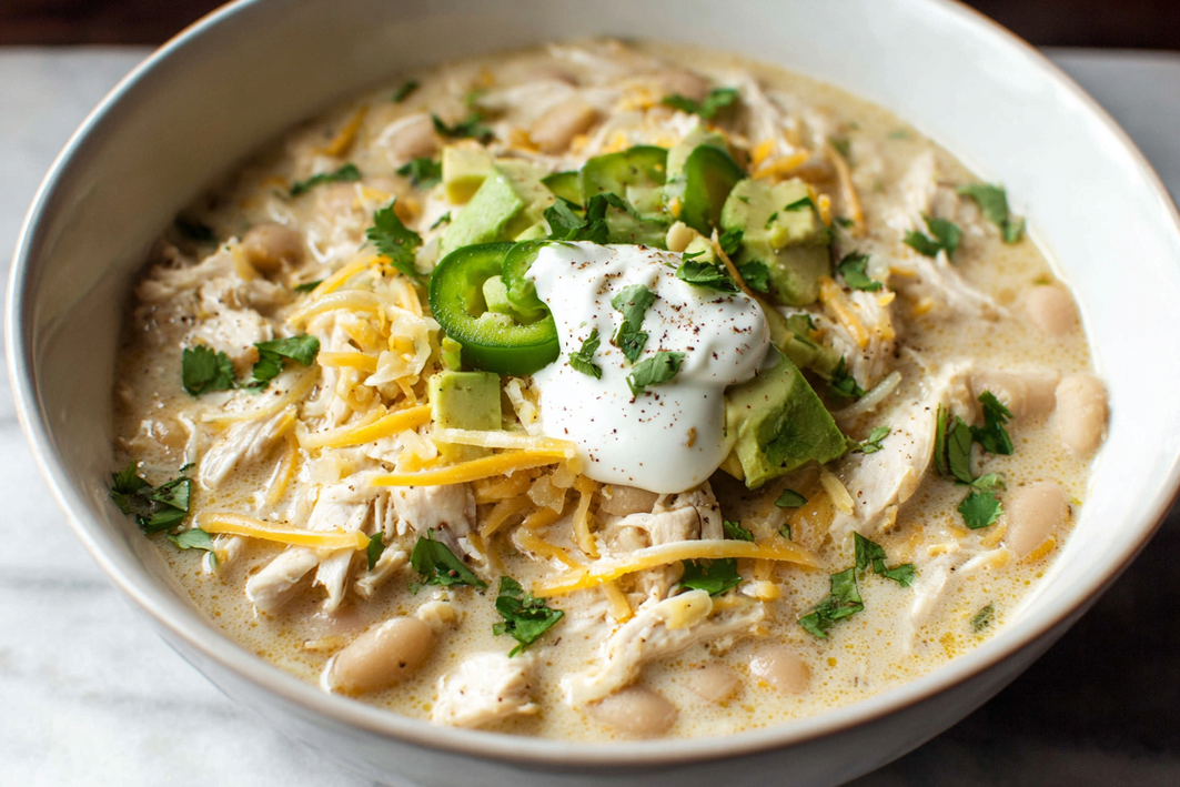 Slow Cooker White Chicken Chili – Easy & Creamy
